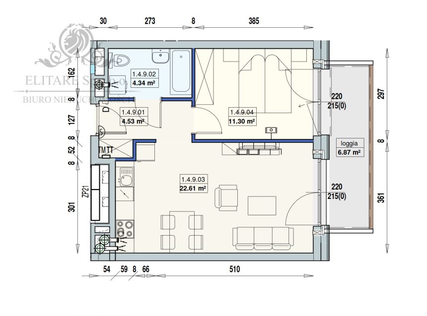 Mieszkanie 42,78m2 w Nowej inwestycji blisko Dworca Głównego miniaturka 2