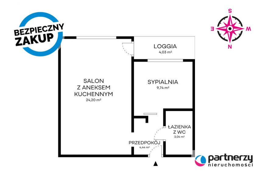 Gdańsk Śródmieście, 749 000 zł, 40.5 m2, z loggią miniaturka 20