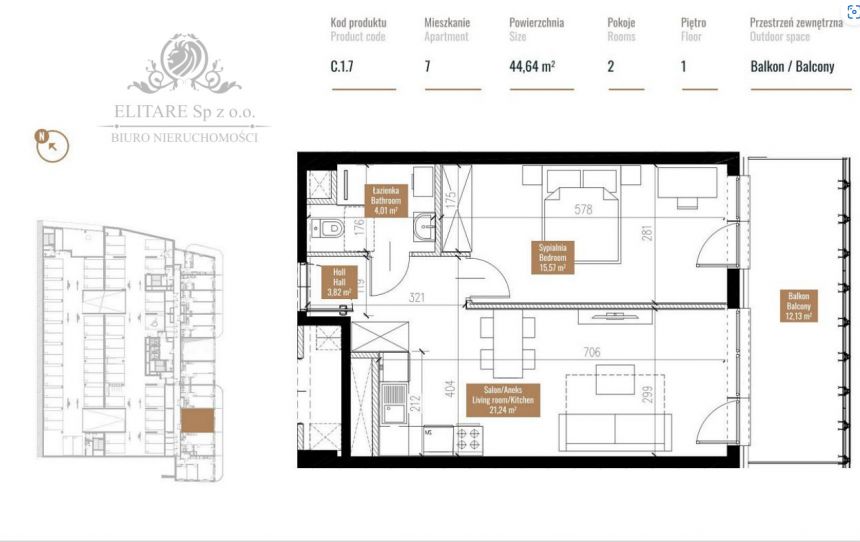 Apartament-2pok/duży balkon- Stare Miasto, 600m od Rynku! miniaturka 10