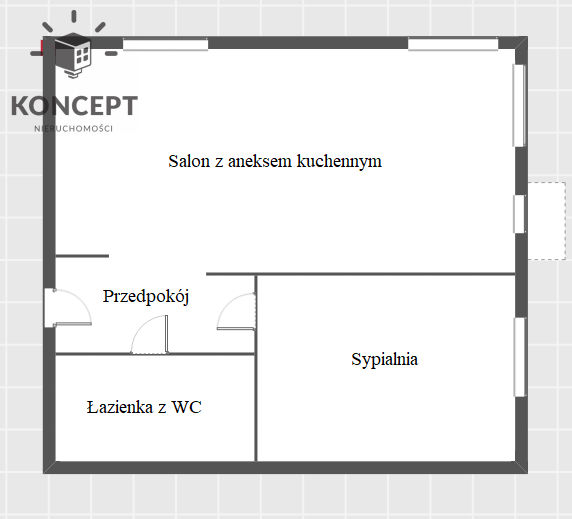 Przestronne 2 pokoje | miejsce postojowe | Klecina miniaturka 16