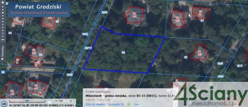Milanówek, 1 950 000 zł, 18.27 ar, płaska miniaturka 2