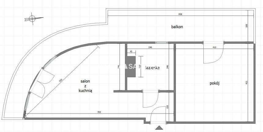 Kraków Stara Krowodrza, 934 000 zł, 44 m2, pietro 9 miniaturka 38