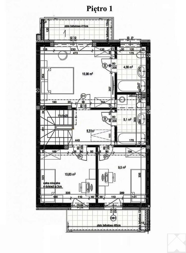 Dom w zabudowie szeregowej | 107,46 m2 | Środkowy miniaturka 9