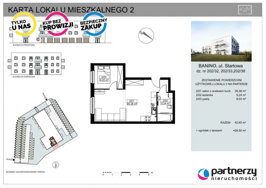 Banino, 346 684 zł, 29.38 m2, parter - zdjęcie 1