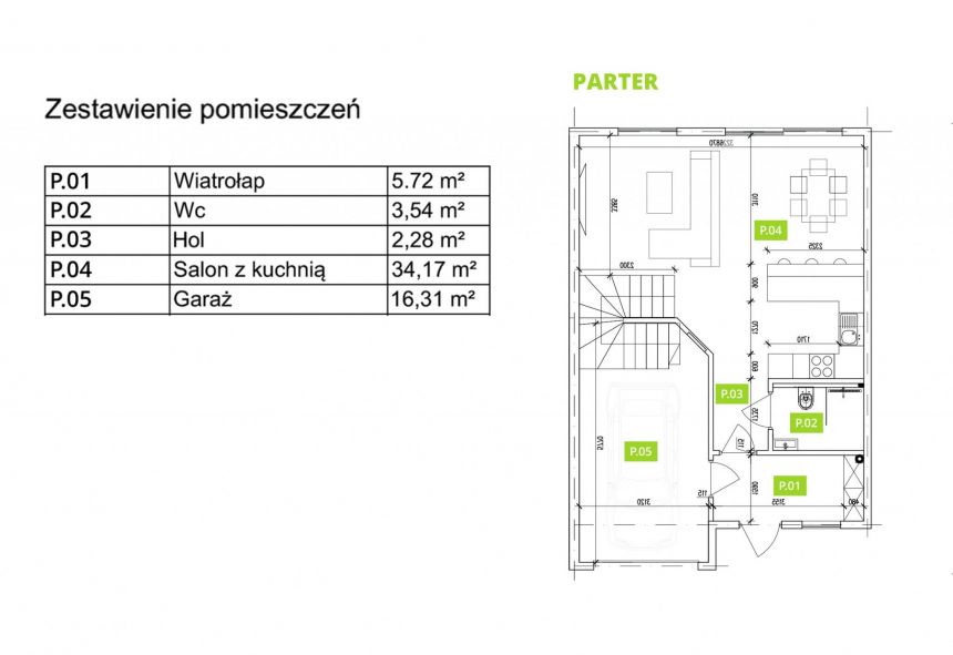 Dom szereg środ. pow. 144,28m2 z ogrodem 70m2, Wrocław Jerzmanowo miniaturka 3