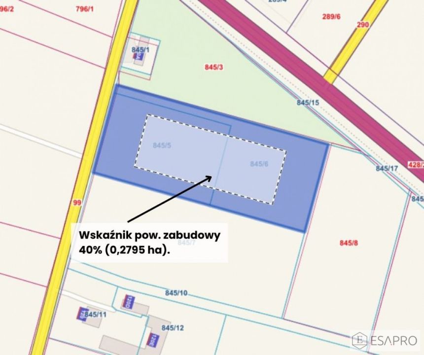Bogucin, 1 642 415 zł, 69.89 ar, prostokątna miniaturka 6