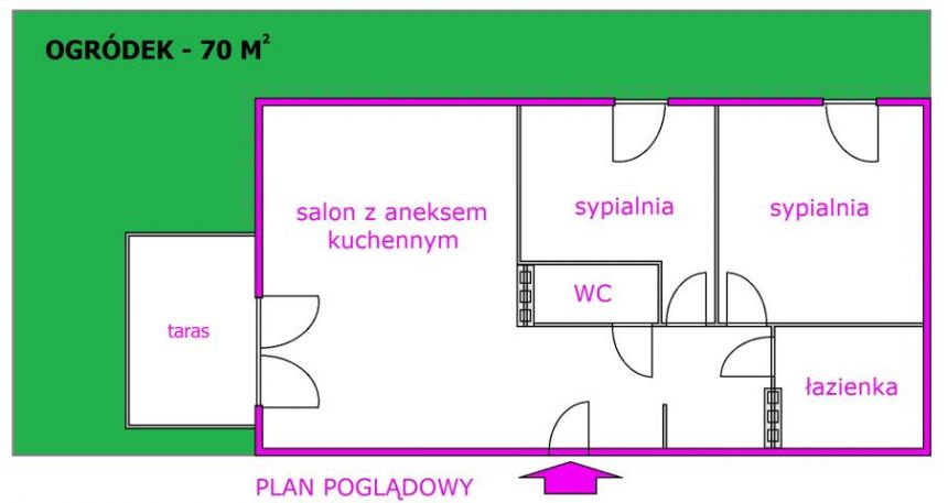 3 POKOJE, OGRÓDEK, TARAS, CISZA, SPOKÓJ, ZIELEŃ miniaturka 2