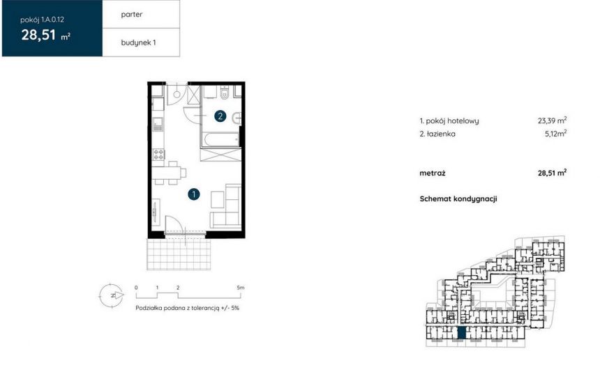 Apartament hotelowy/dla studenta/pod inwestycję/Fabryczna miniaturka 17