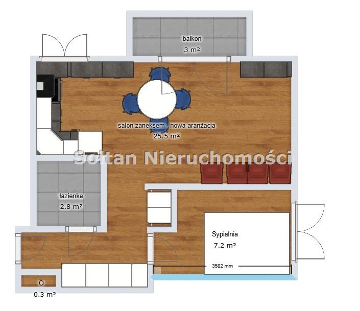 2 pokoje *kuchnia* balkon*Metro  Słodowiec* miniaturka 5