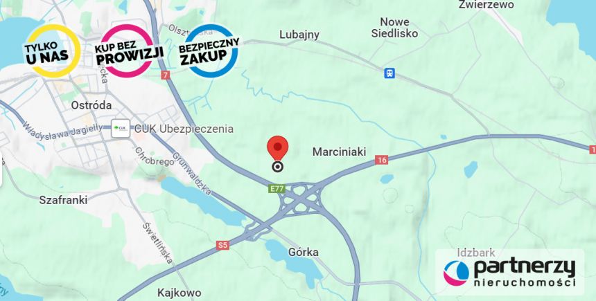 Ostróda, 800 000 zł, 1 ha, droga dojazdowa utwardzona miniaturka 2