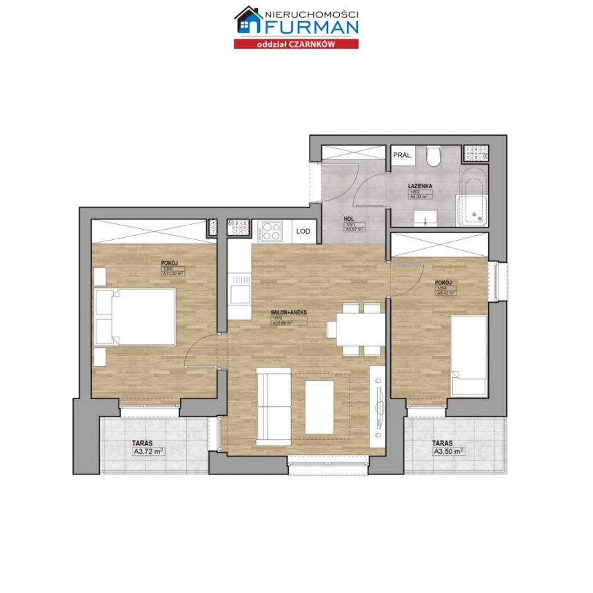 Trzcianka, 384 000 zł, 56.76 m2, bez prowizji miniaturka 2