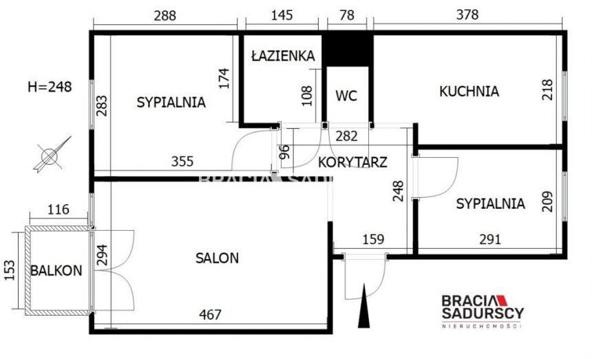 3 pokoje - Na Błonie - 45.5m2 miniaturka 3