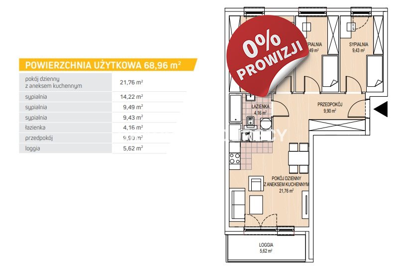 69m2 4 pok balkon gotowe-klucze Wola Duchacka - zdjęcie 1