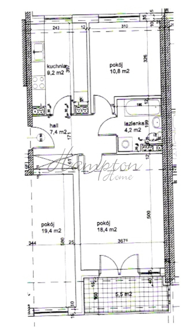 Warszawa Ursynów, 935 000 zł, 50 m2, pietro 10 miniaturka 10