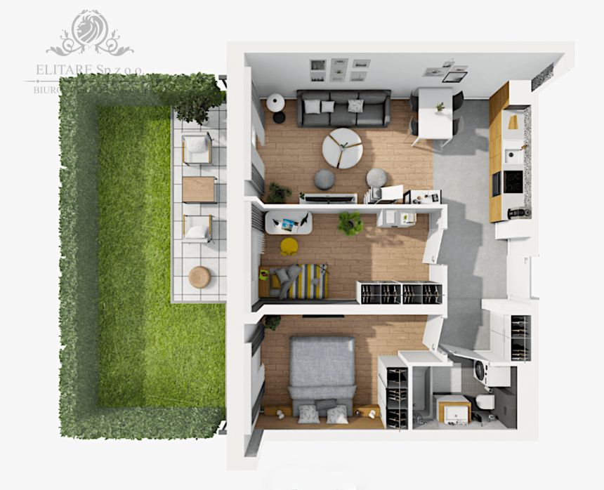 W REALIZACJI 08.2025/Mieszkanie 3pok, /60,60m2 + taras i ogrodu/ Księże Wielkie miniaturka 3