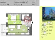 OSTATNIE 40,8m2 7. PIĘTRO 2 pokoje GOTOWE 2024 r. miniaturka 1