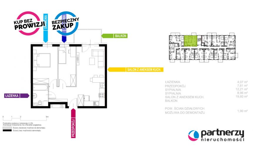 Gdańsk Maćkowy, 597 850 zł, 54.35 m2, z parkingiem podziemnym miniaturka 3