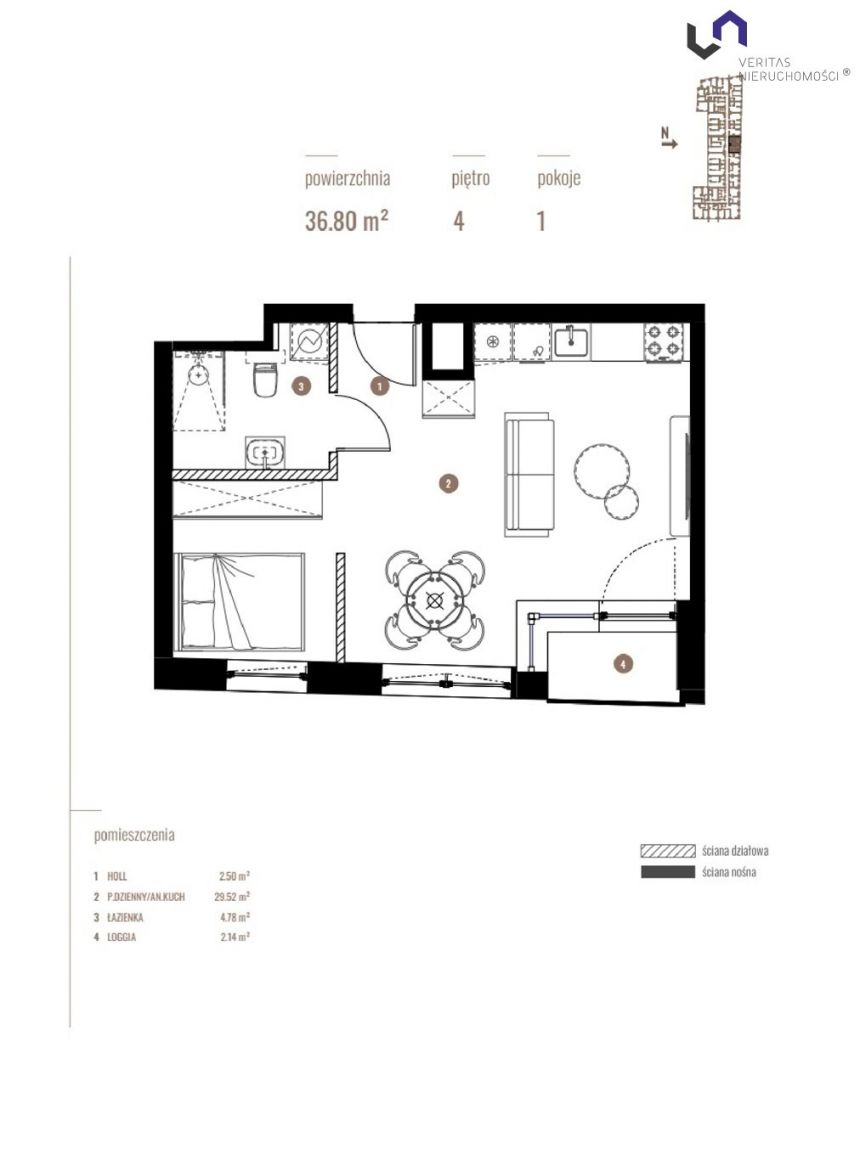 Katowice, 515 200 zł, 36.8 m2, M2 miniaturka 2