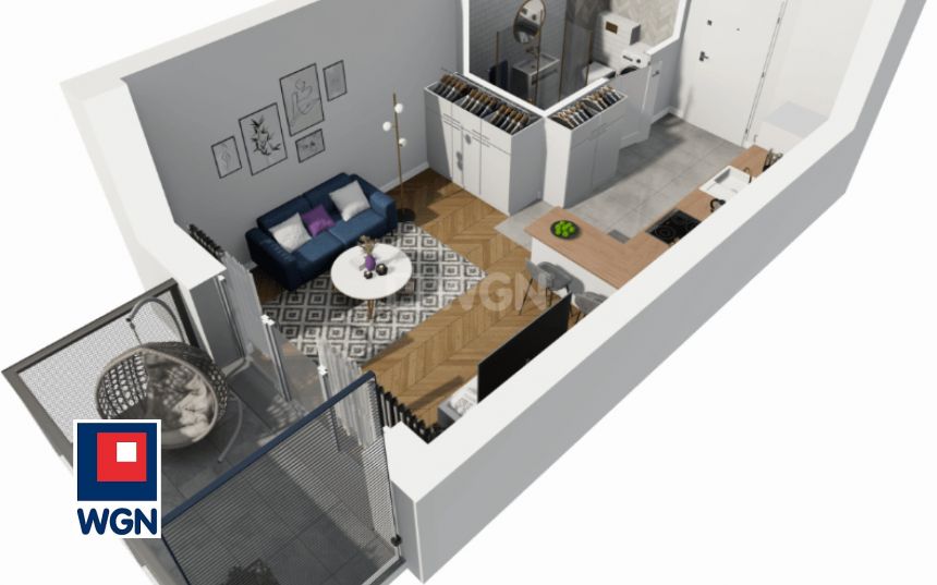 Gdańsk, 358 590 zł, 25.26 m2, aneks kuchenny miniaturka 2