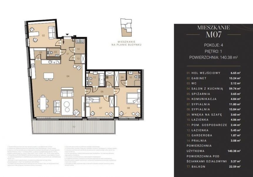 0%, deweloperski apartament - Górny Mokotów miniaturka 3