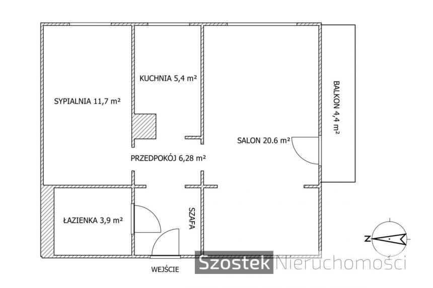 Częstochowa Raków, 259 000 zł, 47.88 m2, z balkonem miniaturka 14