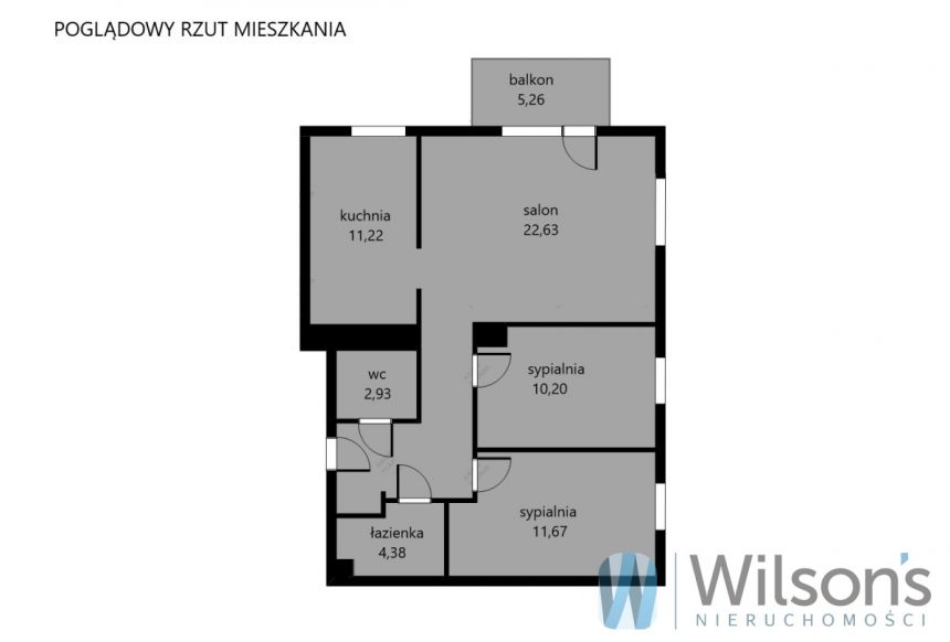 Warszawa Praga-Południe, 1 150 000 zł, 72.24 m2, pietro 8 miniaturka 3