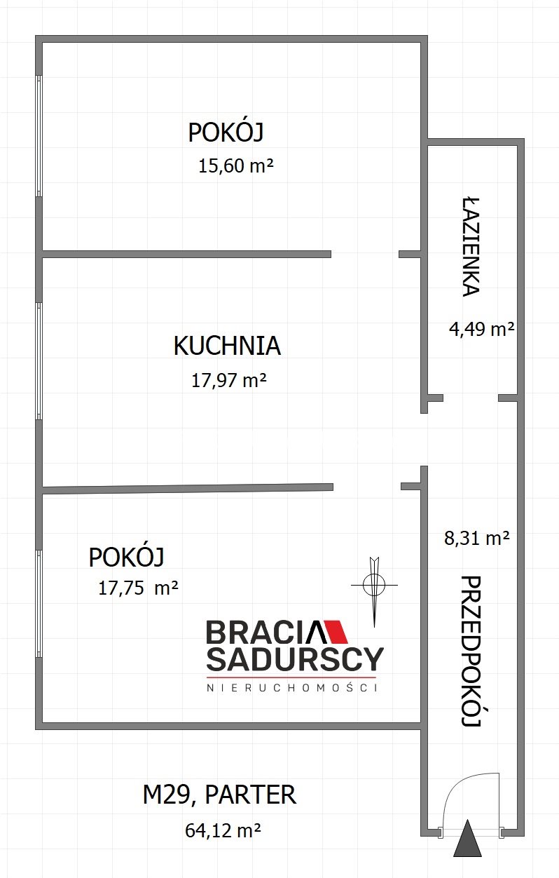 Chrzanów Stella, 429 604 zł, 64.12 m2, w bloku miniaturka 4