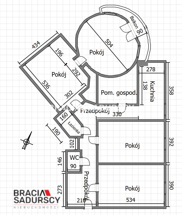 pl. inwalidów, biuro 119m2, I piętro po remoncie miniaturka 3