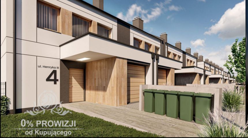 Piękny dom w zabudowie bliźniaczej z garażem i ogrodem miniaturka 2