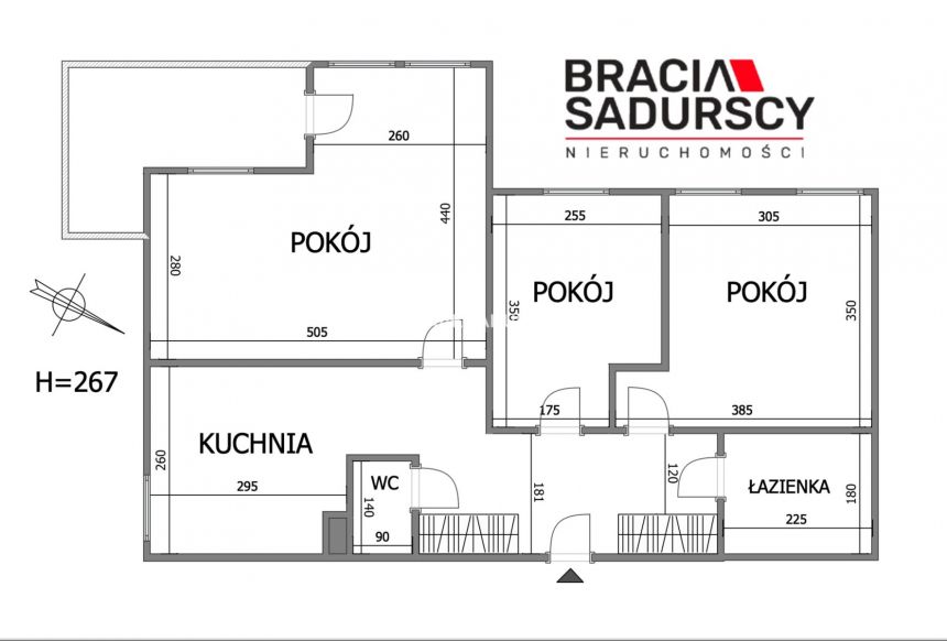 Przestronne mieszkanie przy ul Meiera, 67 m2 miniaturka 3