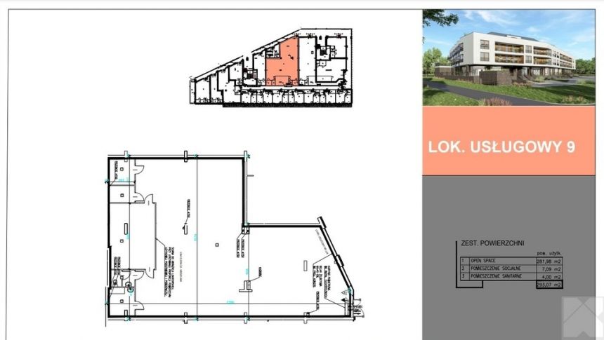 Skawina Lokal Usługowy Nowy Open Space 293,07 m2 - zdjęcie 1