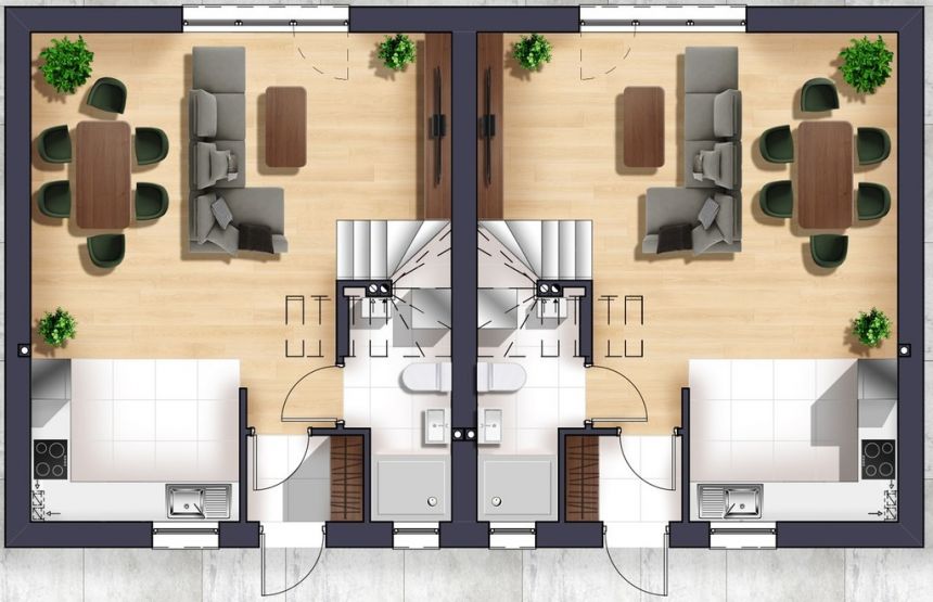 Dom w zabudowie bliżniaczej działka 340 m2 miniaturka 6