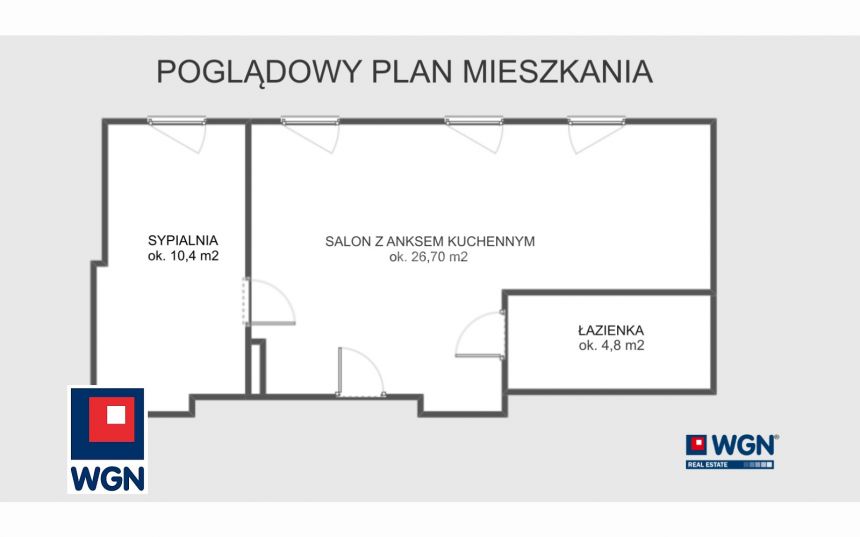 Poznań Jeżyce, 477 435 zł, 41.9 m2, kuchnia z oknem miniaturka 10