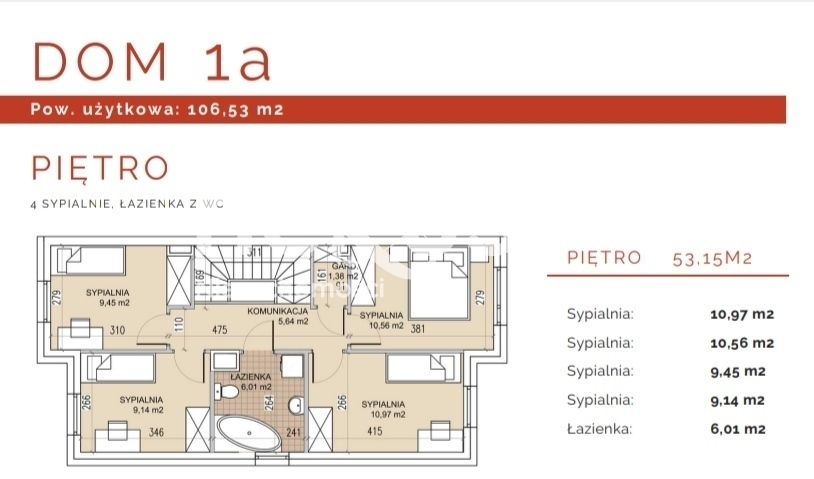 Dom Bliźniak 130m2, pompa ciepła, bez skosów! miniaturka 3