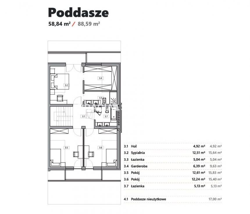 Bliźniak z garażem i ogrodem - 245,38 m2 miniaturka 21