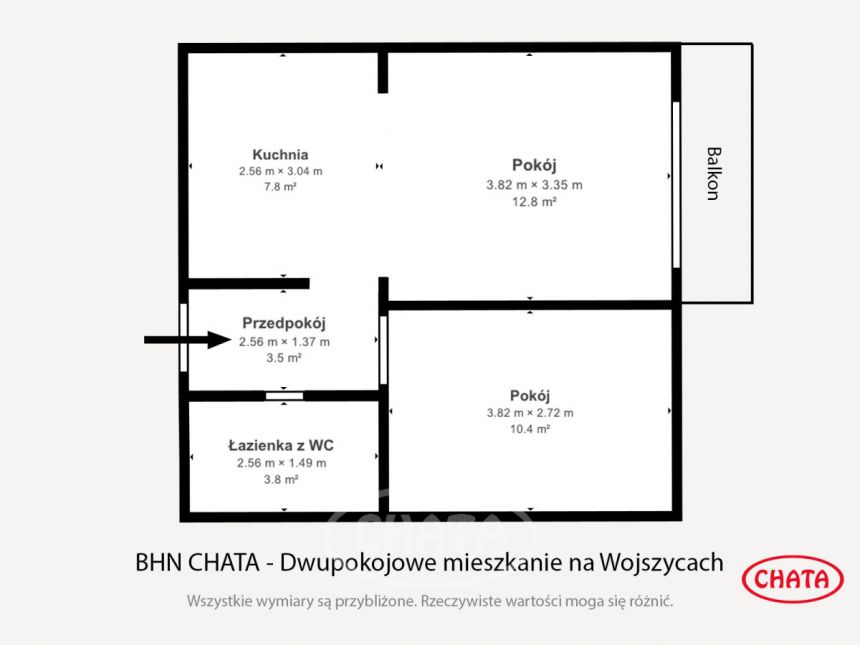 Wrocław Krzyki, 549 000 zł, 38 m2, z balkonem miniaturka 20