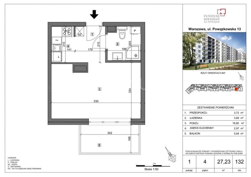 Kawalerka na Żoliborzu z balkonem miniaturka 5