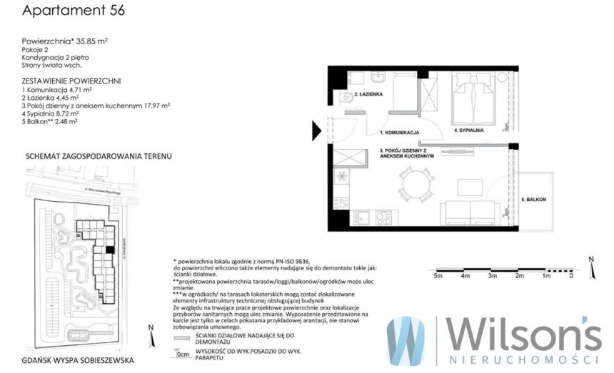 Gdańsk Orlinki, 485 000 zł, 35.85 m2, 2 pokojowe miniaturka 9