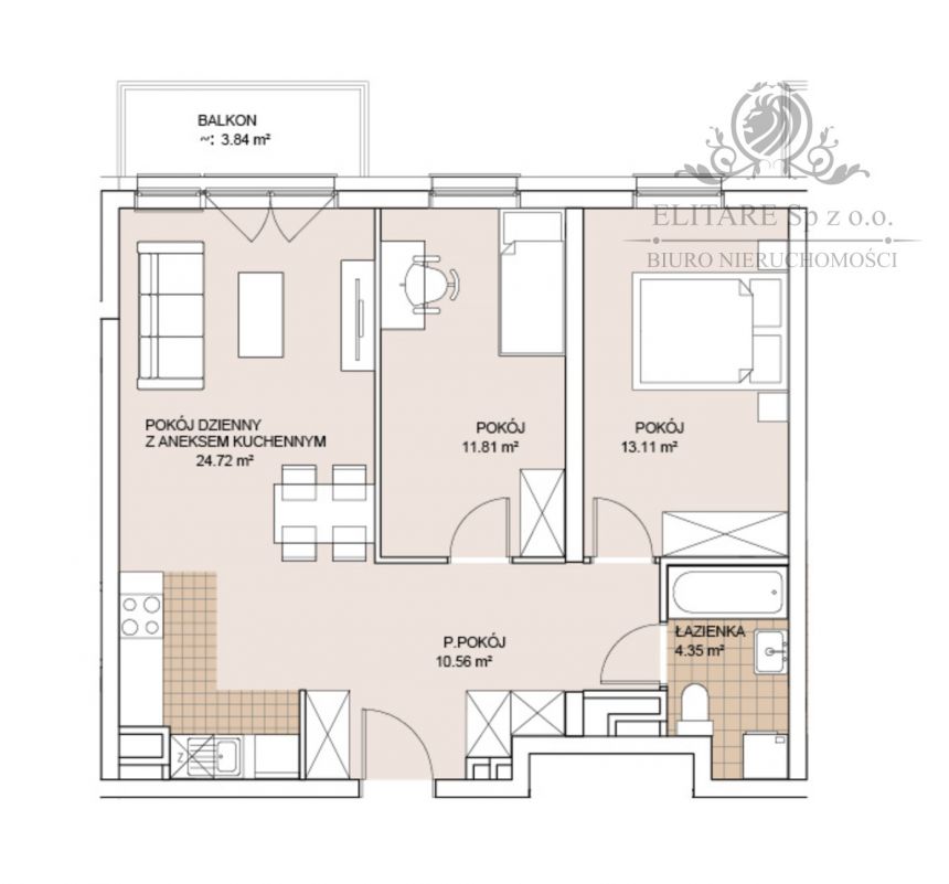 GOTOWE/Mieszknie 3pok, 64,55m2 z balkonem /Wrocław Szczepin miniaturka 9