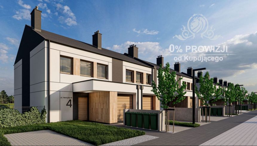 Piękny dom w zabudowie bliźniaczej z garażem i ogrodem miniaturka 1