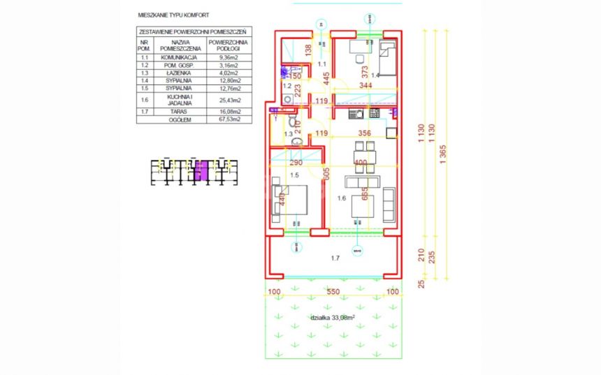 Częstochowa Wrzosowiak, 506 475 zł, 67.53 m2, z garażem miniaturka 10