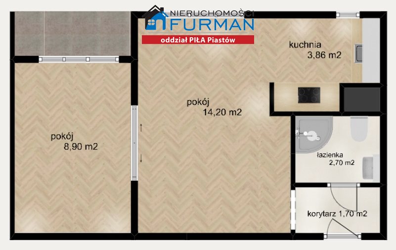 Piła, 175 000 zł, 30.4 m2, M2 miniaturka 4