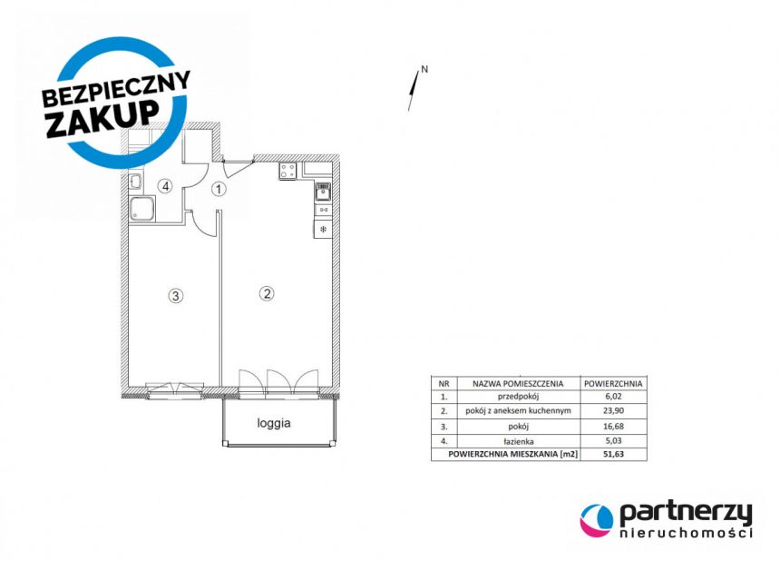 Gdańsk Przymorze, 1 399 000 zł, 51.63 m2, z parkingiem podziemnym miniaturka 22