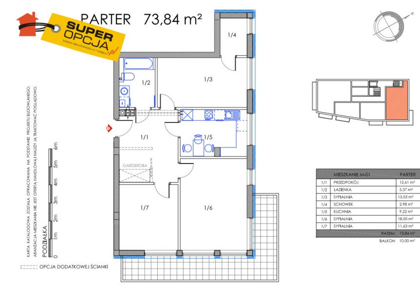 Kraków Ruczaj, 1 088 500 zł, 73.84 m2, z parkingiem podziemnym miniaturka 2