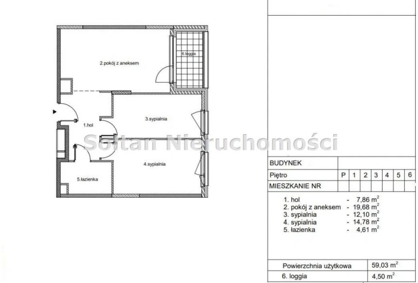 Warszawa Ursus, 1 050 000 zł, 59.03 m2, pietro 6/6 miniaturka 14
