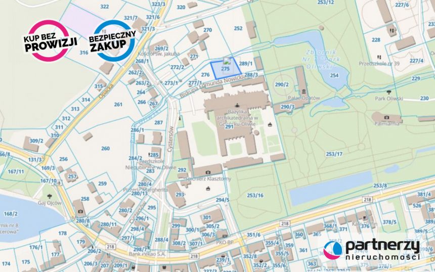 Gdańsk Oliwa, 1 199 000 zł, 11.35 ar, droga dojazdowa utwardzona miniaturka 1