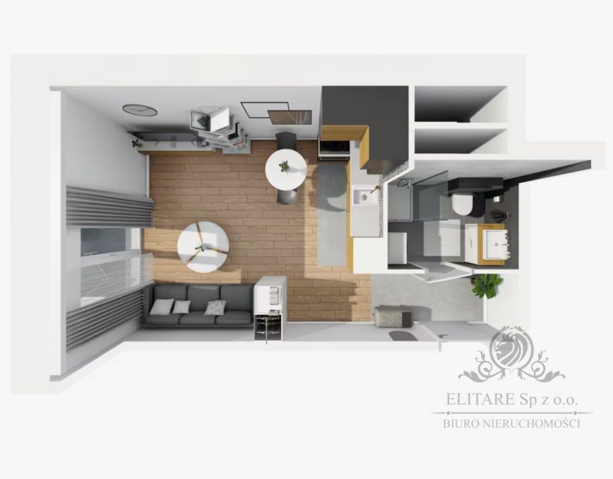 Mieszkanie 25,61m2 + balkon,1 pok. obok, nowe/ Dworca Główengo miniaturka 4
