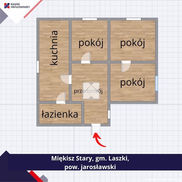 Miękisz Stary, 180 000 zł, 90 m2, 3 pokoje miniaturka 10