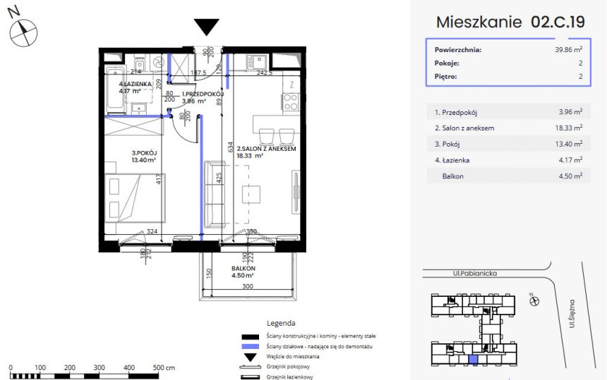 Mieszkanie 2 pok. w centrum, doskonała lokalizacja miniaturka 4