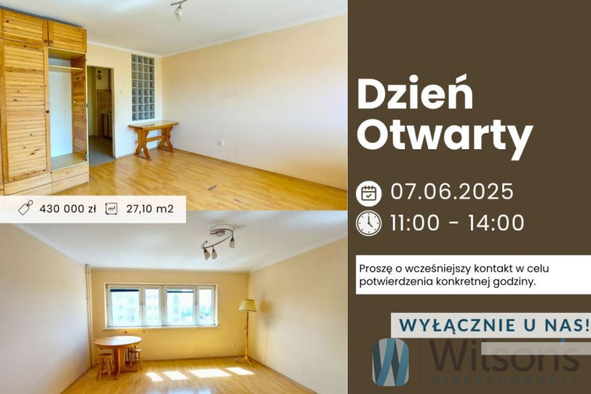 Warszawa Sadyba, 430 000 zł, 27.1 m2, pietro 9 - zdjęcie 1